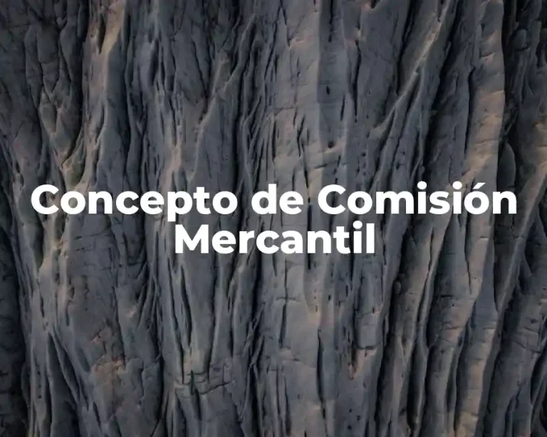 Concepto de Comisión Mercantil