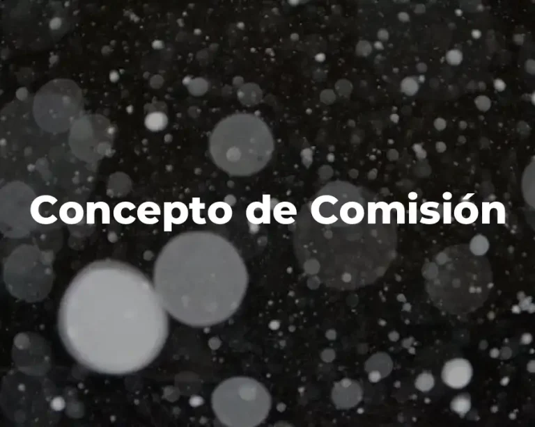 Concepto de Comisión