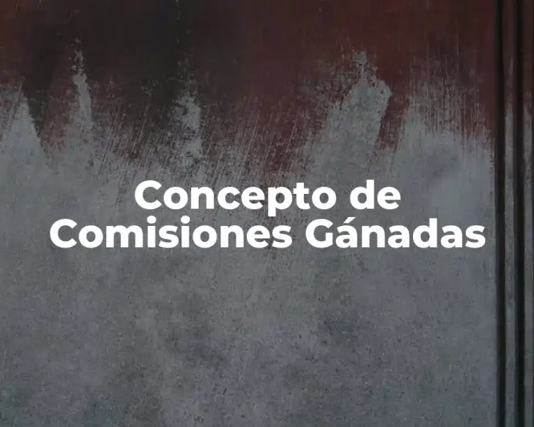 Concepto de Comisiones Gánadas