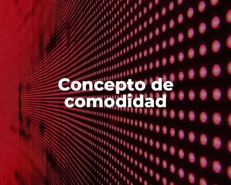 Concepto de comodidad