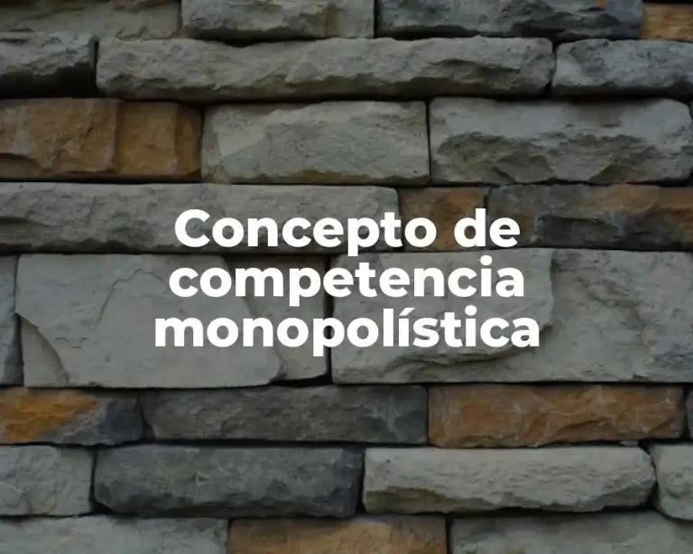 Concepto de competencia monopolística