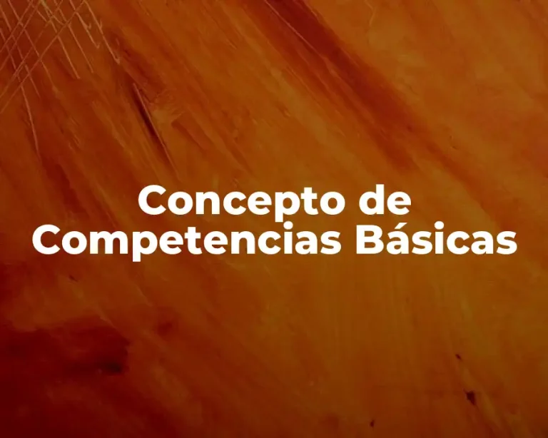 Concepto de Competencias Básicas