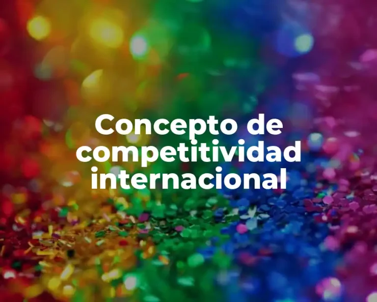 Concepto de competitividad internacional