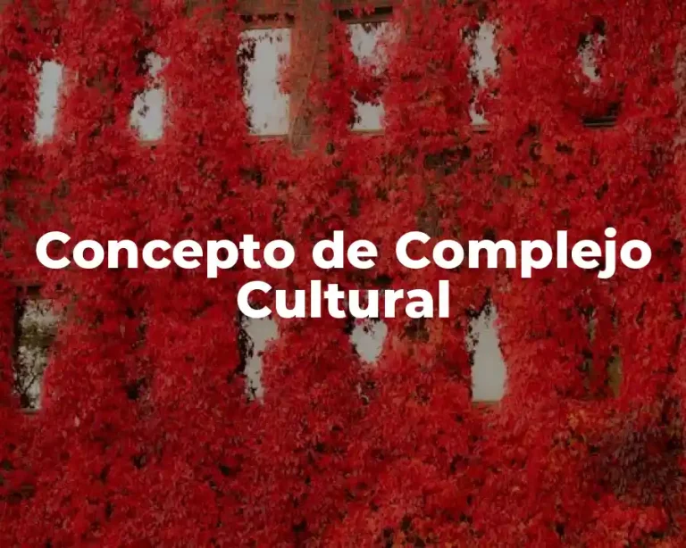 Concepto de Complejo Cultural