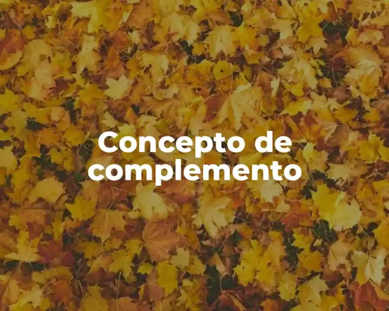 Concepto de complemento