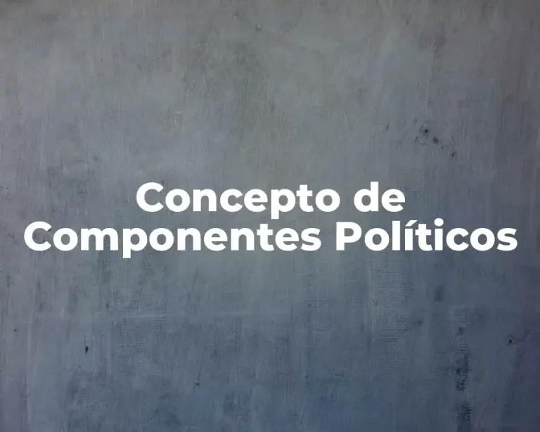 Concepto de Componentes Políticos
