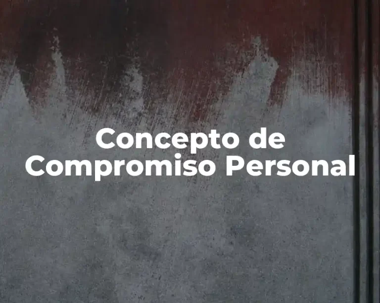 Concepto de Compromiso Personal
