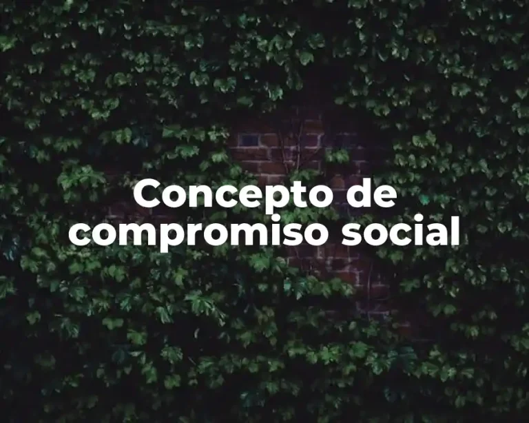 Concepto de compromiso social