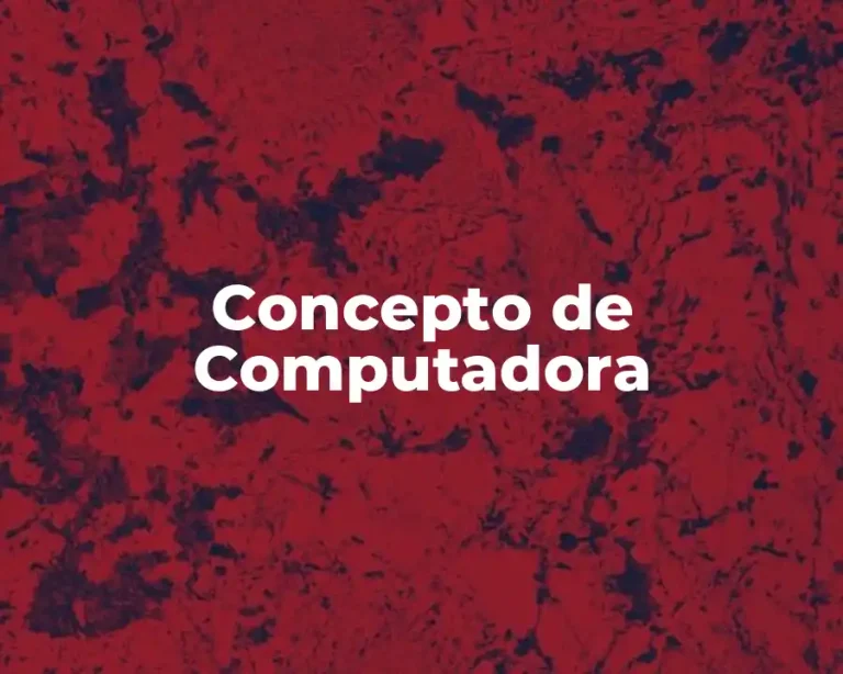 Concepto de Computadora