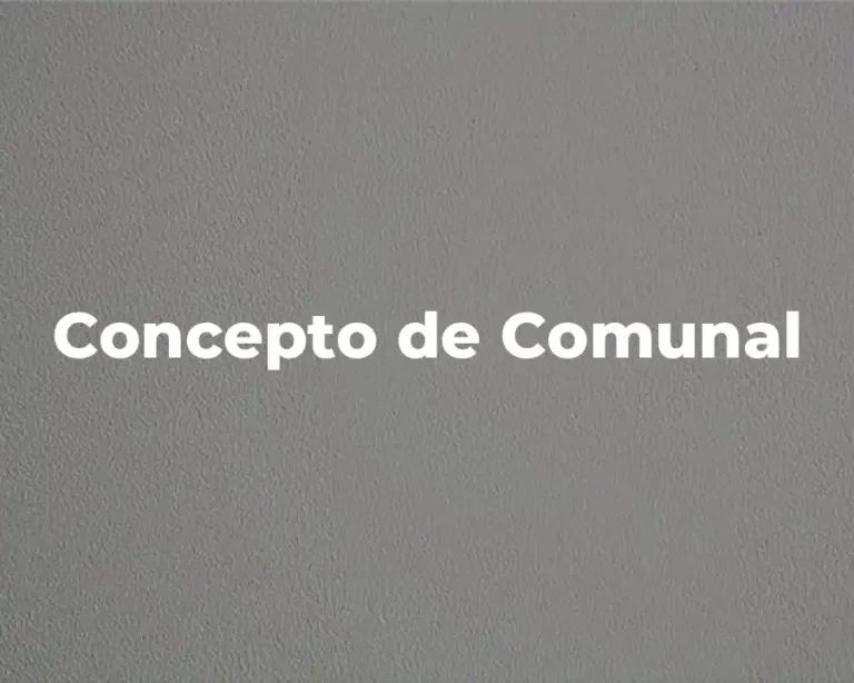 Concepto de Comunal