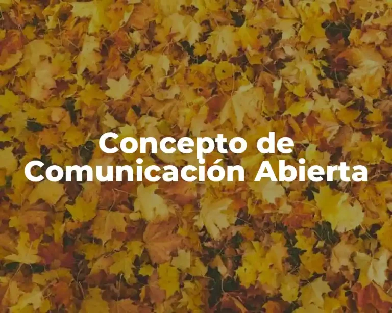 Concepto de Comunicación Abierta