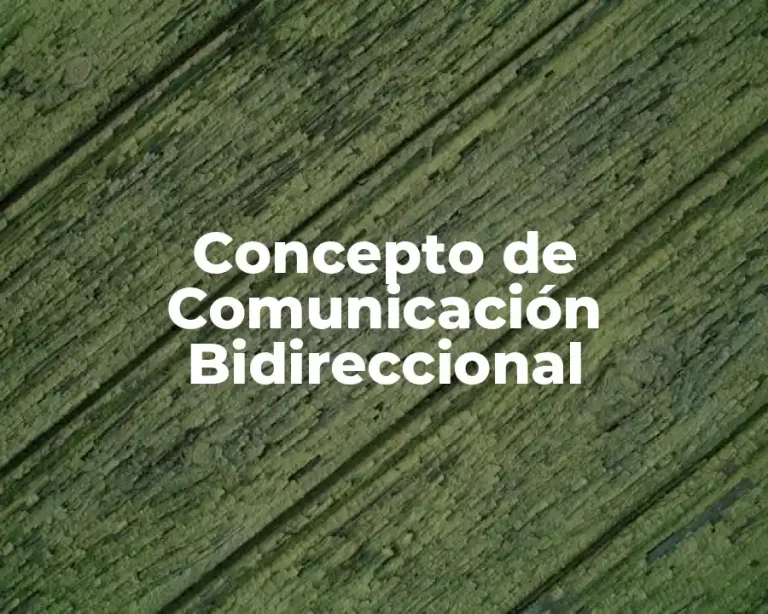 Concepto de Comunicación Bidireccional