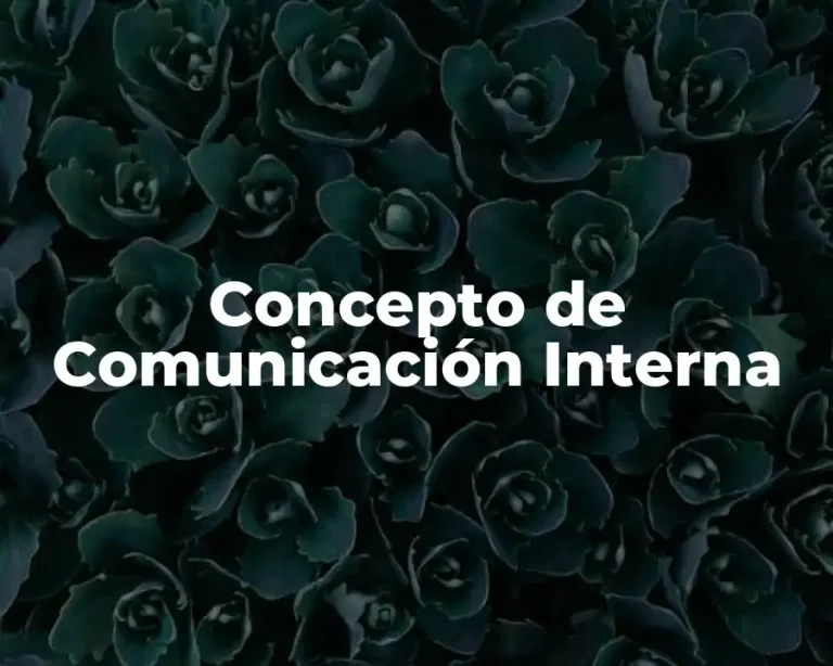 Concepto de Comunicación Interna