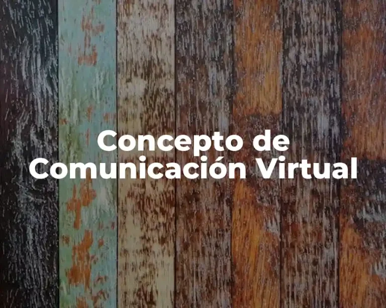 Concepto de Comunicación Virtual
