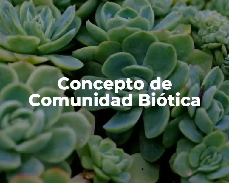 Concepto de Comunidad Biótica