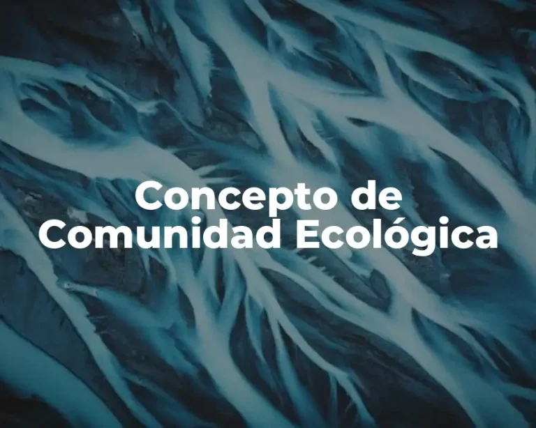 Concepto de Comunidad Ecológica