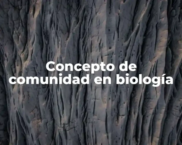 Concepto de comunidad en biología