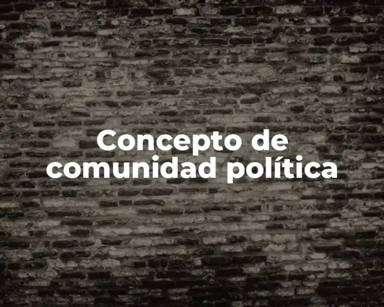 Concepto de comunidad política