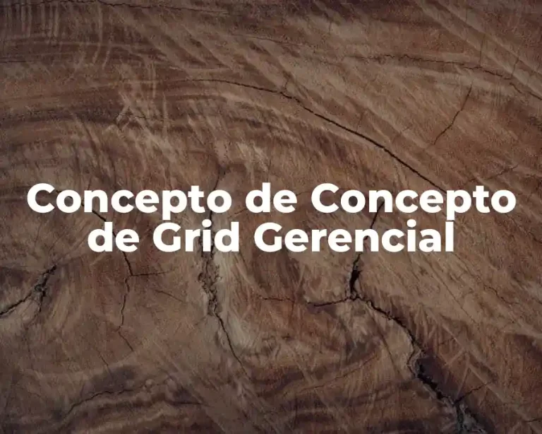 Concepto de Concepto de Grid Gerencial