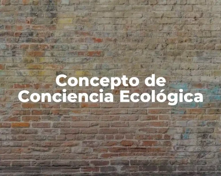 Concepto de Conciencia Ecológica
