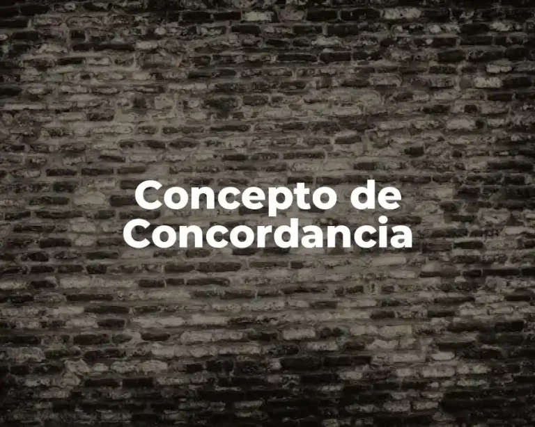 Concepto de Concordancia