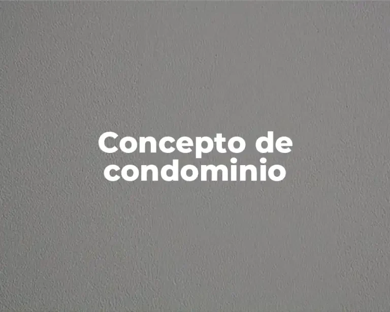 Concepto de condominio