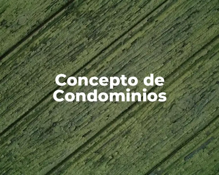 Concepto de Condominios