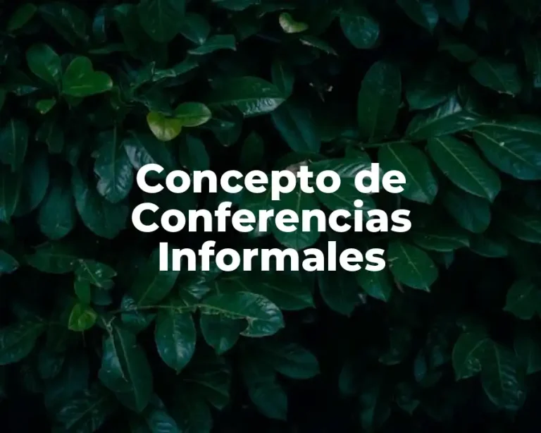 Concepto de Conferencias Informales