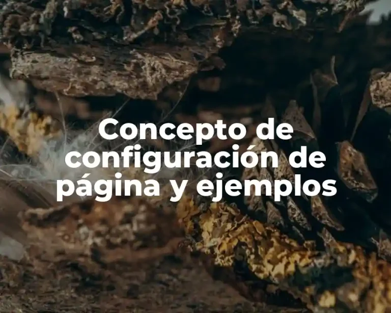 Concepto de configuración de página y ejemplos