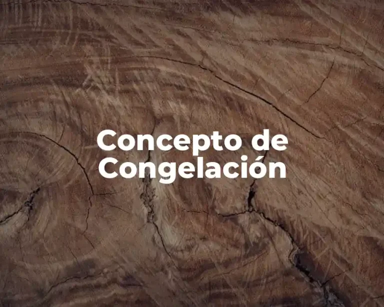 Concepto de Congelación
