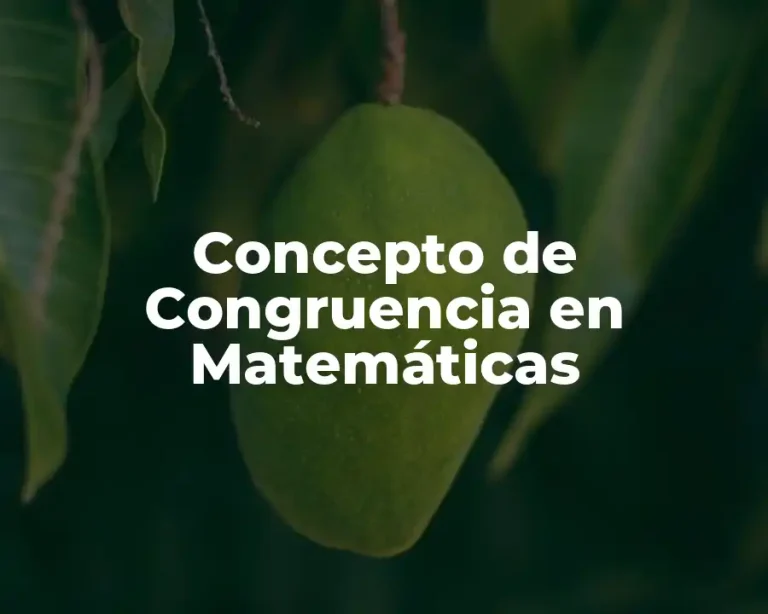 Concepto de Congruencia en Matemáticas
