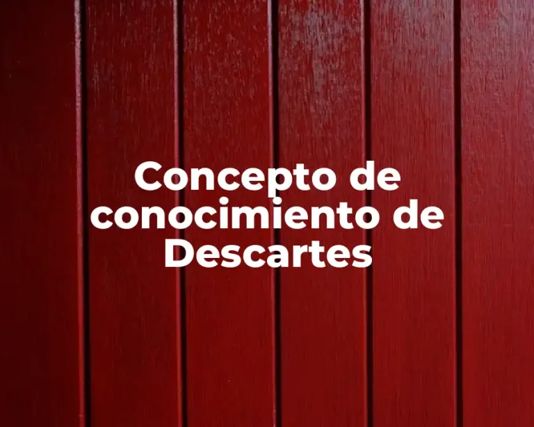 Concepto de conocimiento de Descartes