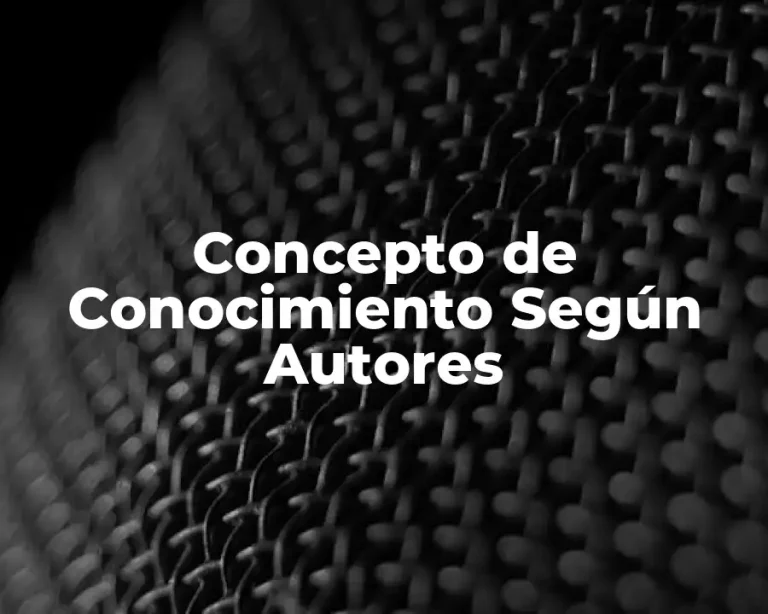 Concepto de Conocimiento Según Autores