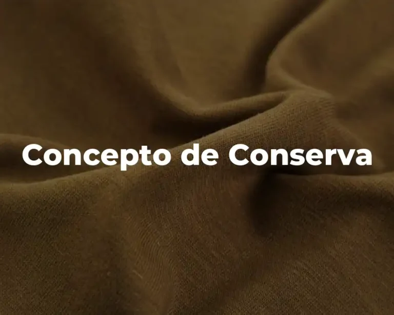 Concepto de Conserva