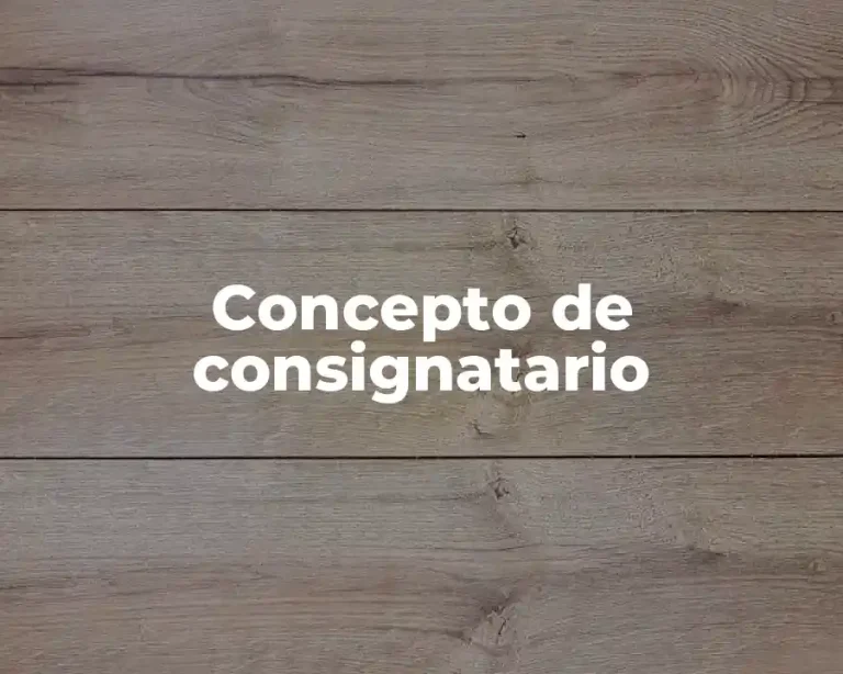 Concepto de consignatario