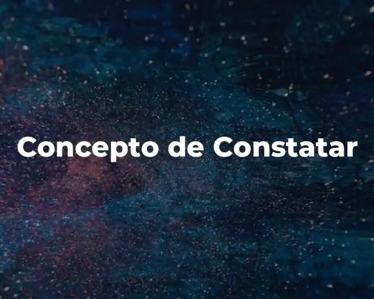 Concepto de Constatar