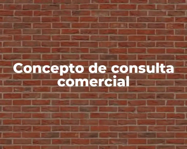 Concepto de consulta comercial