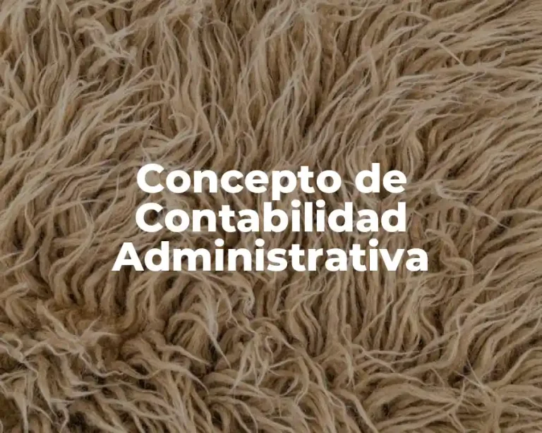 Concepto de Contabilidad Administrativa
