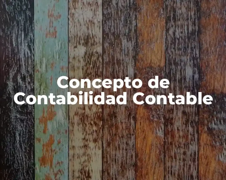 Concepto de Contabilidad Contable