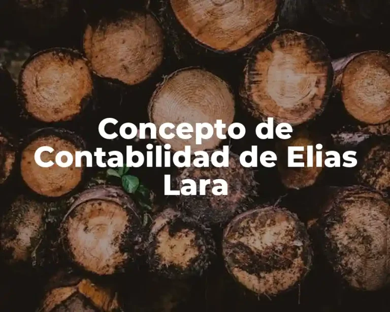 Concepto de Contabilidad de Elias Lara