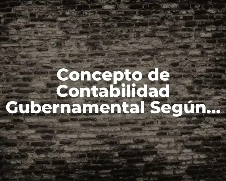 Concepto de Contabilidad Gubernamental Según Autores