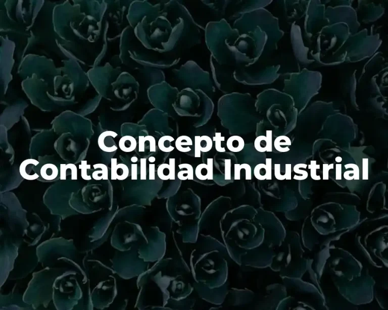 Concepto de Contabilidad Industrial