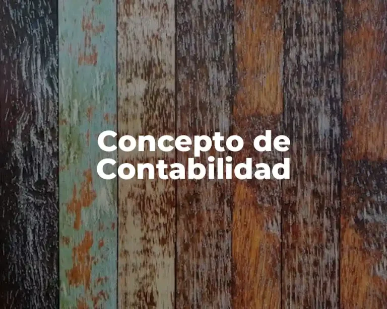 Concepto de Contabilidad