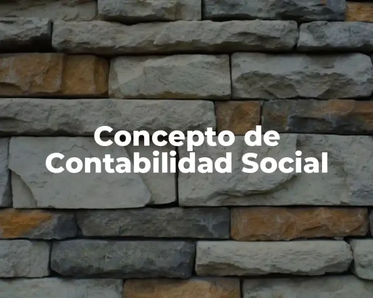 Concepto de Contabilidad Social