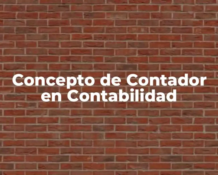 Concepto de Contador en Contabilidad
