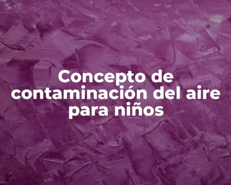 Concepto de contaminación del aire para niños