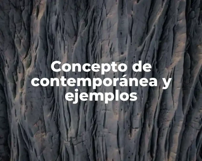 Concepto de contemporánea y ejemplos