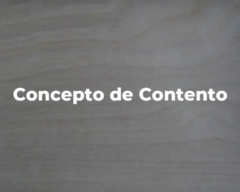 Concepto de Contento