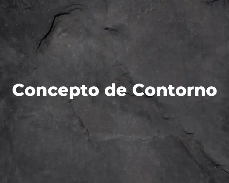 Concepto de Contorno