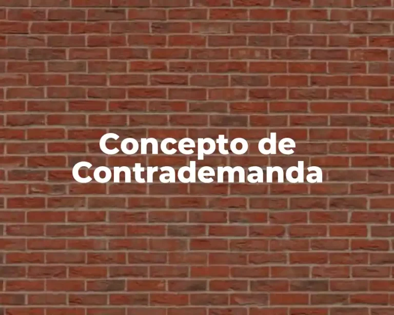 Concepto de Contrademanda